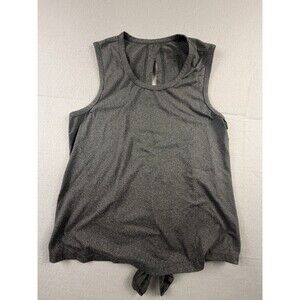 The Collective Gray Sleeveless Tie Front Scoop Neck Polyester Tank Top M